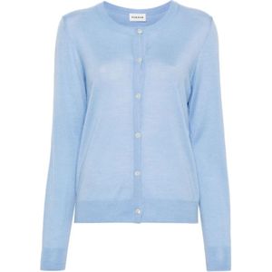 P.a.r.o.s.h., Stijlvolle Cardigan Sweaters Blauw, Dames, Maat:S