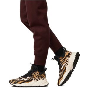 Flower Mountain, Schoenen, Heren, Veelkleurig, 42 EU, Animal-print leather high-top sneakers Morican MAN