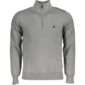 U.s. Polo Assn., Truien, Heren, Grijs, 2Xl, Nylon, Geborduurde Half-Zip Sweater