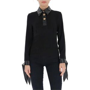 Nanushka, Blouses & Shirts, Dames, Zwart, L, blouse