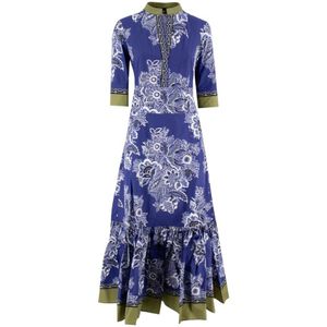 Etro, Maxi Kleedjes Blauw, Dames, Maat:M