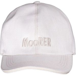 Moorer, Accessoires, unisex, Beige, M, Denim, Ecru Denim Baseballpet met 3D-logo