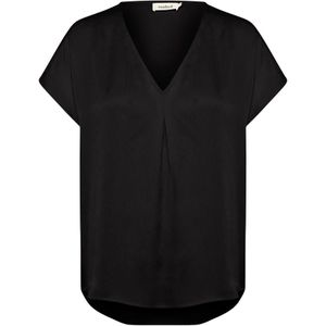 Soaked in Luxury, Blouses & Shirts, Dames, Zwart, M, Polyester, Feminine korte mouw top