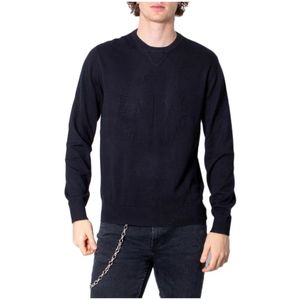 Armani Exchange, Sweatshirts & Hoodies, Heren, Zwart, S, Heren Zwarte Sweatshirt