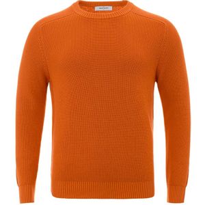 Gran Sasso, Truien, Heren, Oranje, L, Katoen, Oranje Katoenen Crewneck Shirt