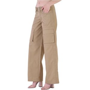 Silvian Heach, Broeken, Dames, Beige, XS, Polyester, Cargo broek