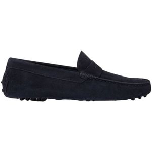 Scarosso, Michael Loafers - Handgemaakte Italiaanse rijdschoenen Blauw, Heren, Maat:41 1/2 EU