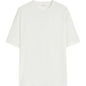 Sportmax, Tops, Dames, Wit, S, Vintage 'Eremi' Effect Jersey T-shirt