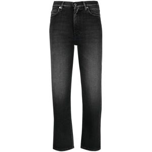 Iro, Jeans, Dames, Zwart, W25, Katoen, Zwarte Straight Jeans Casual Stijl