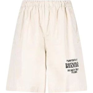 Balenciaga, Korte broeken, Heren, Beige, S, Katoen, Ultra-Fijne Katoenen Serge Unisex Shorts