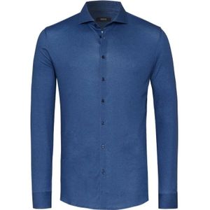Desoto, Overhemden, Heren, Blauw, 4Xl, Katoen, Blauw Business Overhemd met Lange Mouwen
