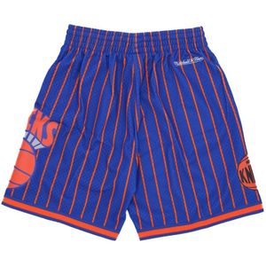 Mitchell & Ness, Sport, Heren, Blauw, S, Polyester, NBA Thuisstad Mesh Basketbalshorts