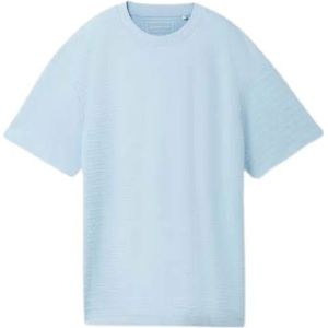 Tom Tailor, Tops, Heren, Blauw, M, Relaxed Gestreept Hemelsblauw T-shirt