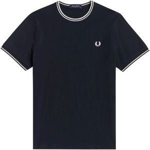 Fred Perry, Tops, Heren, Blauw, L, Blauwe T-shirts en Polos