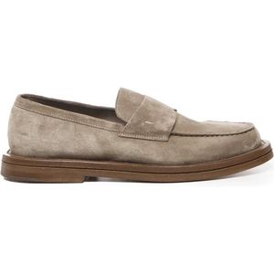 THE Antipode, Schoenen, Heren, Beige, 45 EU, Suède, Khaki Suède Platte Schoenen