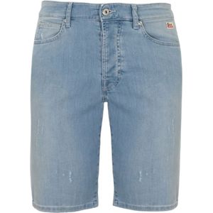 Roy Roger's, Denim Slim Fit Bermuda Herenbroek Blauw, Heren, Maat:W33