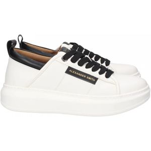 Alexander Smith, Eco Sneakers Wit Zwart Wit, Heren, Maat:43 EU