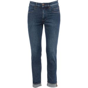 Siviglia, Blauwe Denim Slim Fit Broek Blauw, Heren, Maat:W31