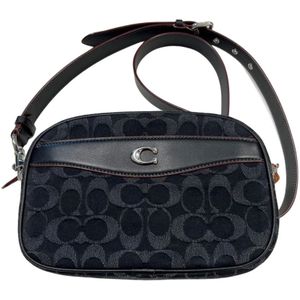 Coach, Tassen, Dames, Zwart, ONE Size, Denim, Vintage camera-geïnspireerde Cross Body Tas