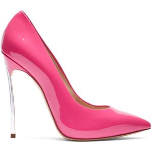 Casadei, Fuchsia Patent Leren Blade Pump Roze, Dames, Maat:40 1/2 EU