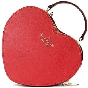 Kate Spade, Tassen, Dames, Rood, ONE Size, Studded Crossbody Tas Candied Cherry