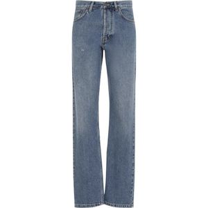 Moschino, Jeans, Dames, Blauw, 2Xs, Katoen, Blauwe Jeans Aw 24