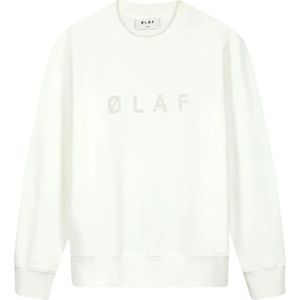 Olaf Hussein, Sweatshirts & Hoodies, Heren, Wit, XL, Kruissteek Sweaters
