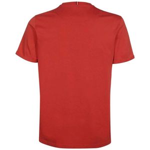 Les Deux, Tops, Heren, Rood, 2Xl, Katoen, Katoenen Crew-Neck T-Shirt