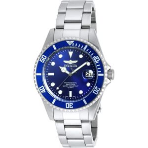 Invicta Watches, Accessoires, unisex, Grijs, ONE Size, Pro Diver Quartz Horloge - Blauwe Wijzerplaat