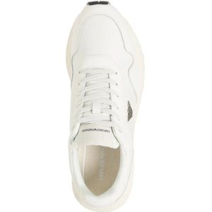 Emporio Armani, Schoenen, Heren, Wit, 44 EU, Lage Sneakers