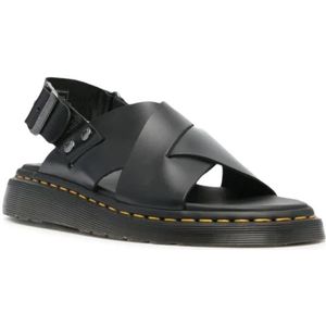 Dr. Martens, Schoenen, Dames, Zwart, 39 EU, Leer, Zwarte Leren Slingback Sandalen