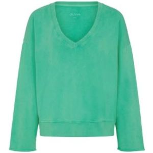 Juvia, Sweatshirts & Hoodies, Dames, Groen, L, Groene Modieuze Sweatshirt