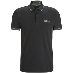 Hugo Boss, Tops, Heren, Zwart, M, Katoen, Zwart poloshirt korte mouw