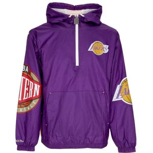 Mitchell & Ness, Sport, Heren, Paars, S, Polyester, Los Angeles Lakers Windbreaker Anorak