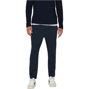 Only & Sons, Broeken, Heren, Blauw, L, Lange broek