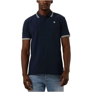 G-star, Tops, Heren, Blauw, S, Katoen, Slim Stripe Polo T-shirt Blauw