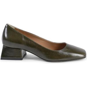 19v69 Italia, Groene Leren Ballerina Schoenen met Hak Groen, Dames, Maat:37 EU