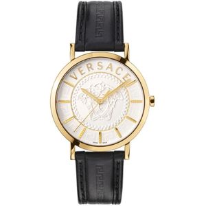 Versace, Accessoires, Dames, Geel, ONE Size, Zwitserse Gouden Essentiële Horloge