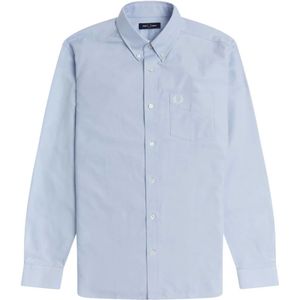 Fred Perry, Overhemden, Heren, Blauw, S, Fred Perry Oxford Lichtblauw Overhemd