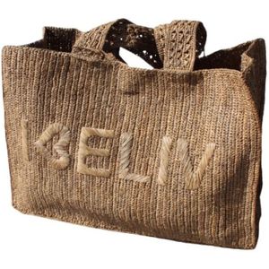 Ibeliv, Fitia Geborduurde Tote Tas Beige, Dames, Maat:ONE Size