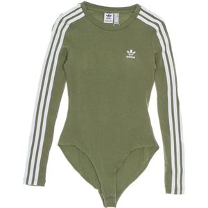 Adidas, Tops, Dames, Groen, L, Katoen, Groene Orbit Lange Mouwen Bodysuit