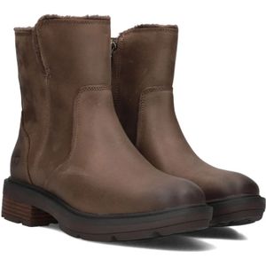 Timberland, Schoenen, Dames, Bruin, 40 EU, Bruine Mid Enkellaarzen met Faux Fur