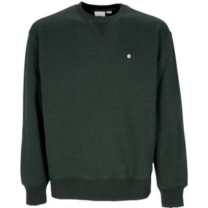 Element, Sweatshirts & Hoodies, Heren, Groen, L, Katoen, Donkergroene Crewneck Sweatshirt