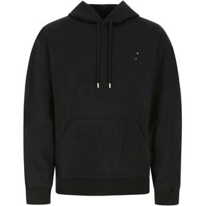 Ader Error, Sweatshirts & Hoodies, Heren, Zwart, M, Katoen, Oversized Zwart Katoenen Sweatshirt