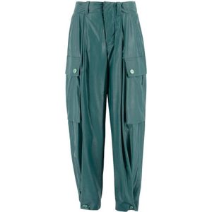 Ermanno Scervino, Tapered Broeken Groen, Dames, Maat:S