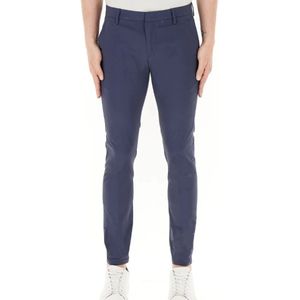 Dondup, Broeken, Heren, Blauw, W32, Blauwe Broek met Zakken en Logo