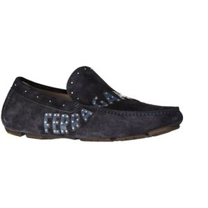 Salvatore Ferragamo, Schoenen, Heren, Blauw, 40 EU, Leer, Blauwe Loafer Schoenen