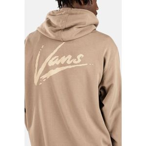 Vans, Sweatshirts & Hoodies, Heren, Beige, S, Katoen, Hoodie met voorzak en logo