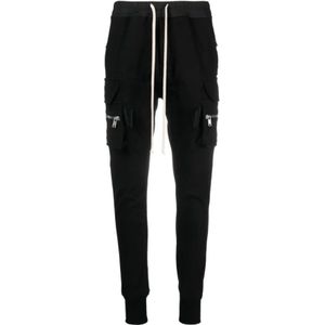 Rick Owens, Zwarte Mastodon Cargo Broek Zwart, Dames, Maat:L