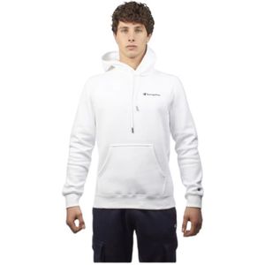 Champion, Heren Fleece Hoodie Wit, Heren, Maat:M